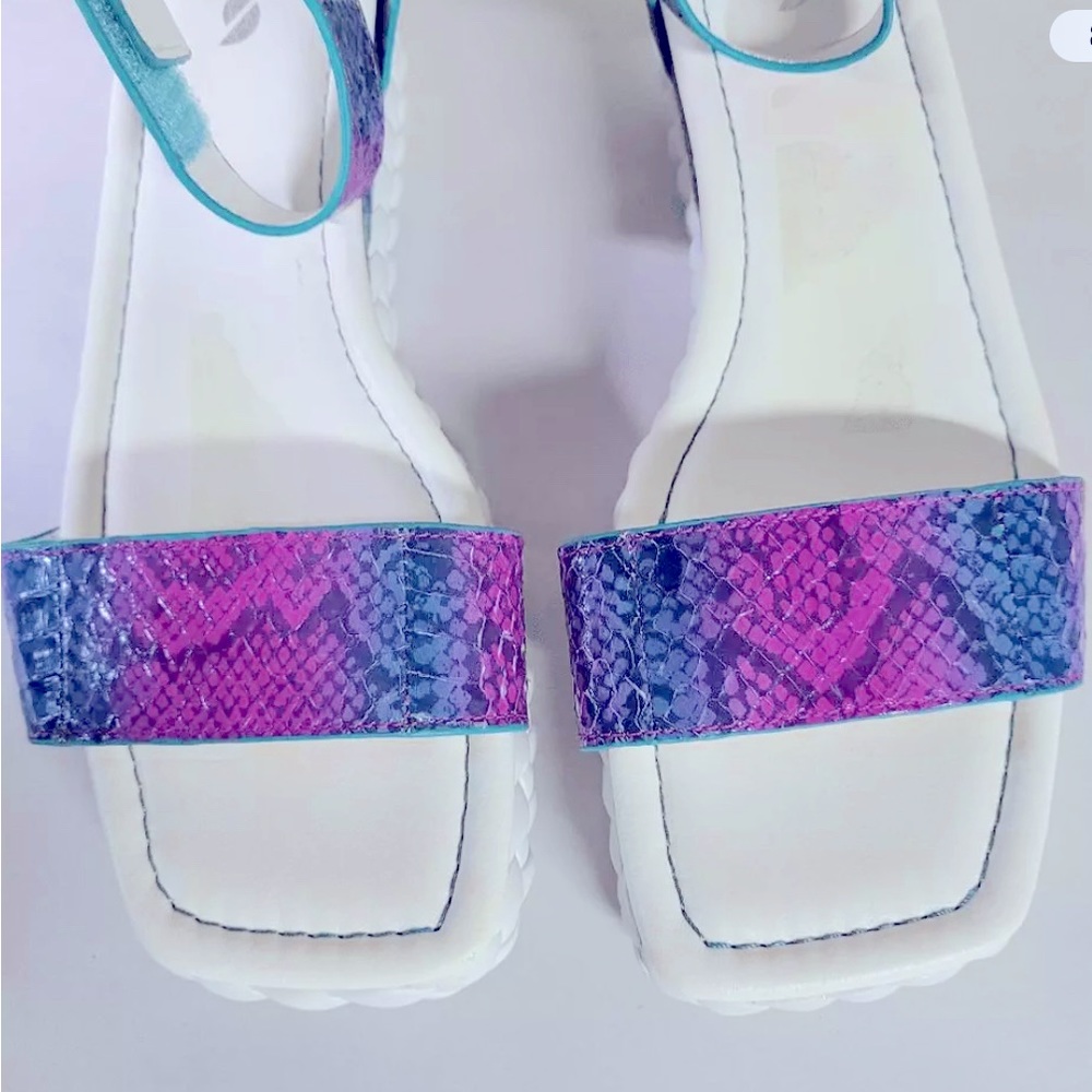 Sarto TIANA pink purple strapped sandals LEATHER white soles Barbie Core Women 6 - Picture 5 of 6